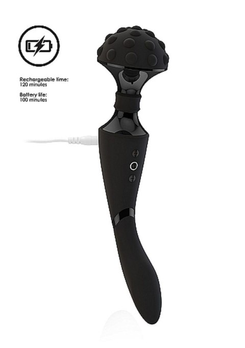 Stymulator- Shiatsu Bendable Massager Wand - Black SHOTS