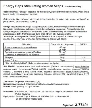 Supl.diety-Women Energy- 5 Caps HOT Productions & Vertriebs GmbH