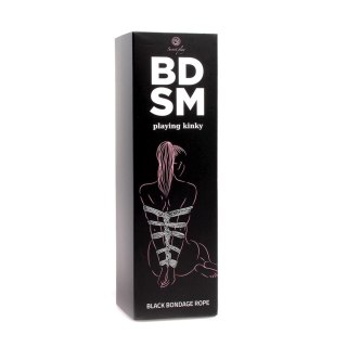 Wiązania-Black Bondage Rope BDSM Secret Play - FEMARVI S.L.