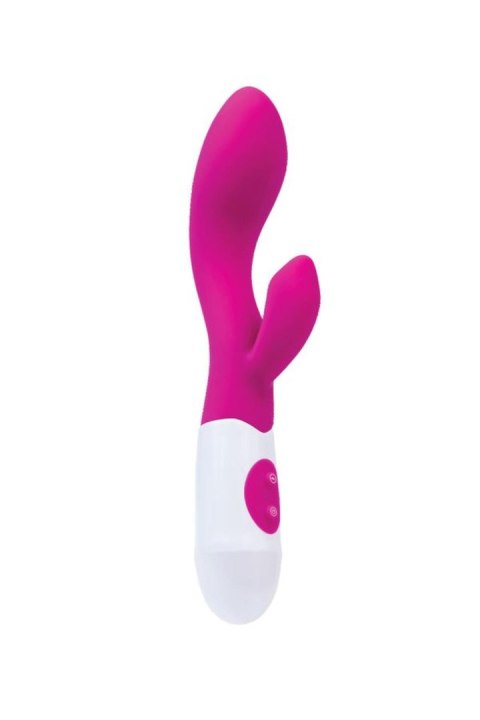 A-TOYS, Vibrator Fela with Clitoral Stimulator, Silicone, Pink, 20.5 cm, 10 speeds, 2xAAA TOYFA - Boys of Toys Sp. z o.o. (dystrybutor)