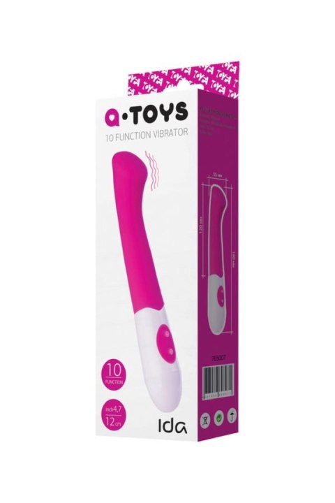 A-TOYS, Vibrator Ida, Silicone, Pink, 19 cm TOYFA - Boys of Toys Sp. z o.o. (dystrybutor)