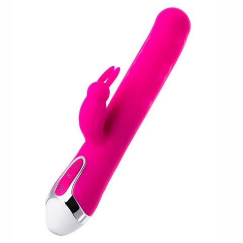 JOS BALLE, Vibrator with clitoral stimulator with moving balls, silicone, pink, 23 cm TOYFA - Boys of Toys Sp. z o.o. (dystrybutor)