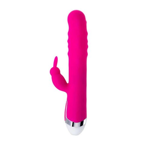 JOS BALLE, Vibrator with clitoral stimulator with moving balls, silicone, pink, 23 cm TOYFA - Boys of Toys Sp. z o.o. (dystrybutor)