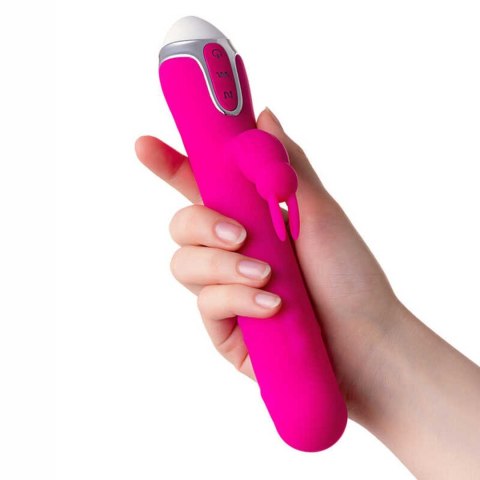 JOS BALLE, Vibrator with clitoral stimulator with moving balls, silicone, pink, 23 cm TOYFA - Boys of Toys Sp. z o.o. (dystrybutor)