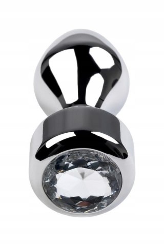 Metal by TOYFA, Anal plug, metal, silver, with diamond crystal, 9.5 cm, O 3.5 cm, 130 g TOYFA - Boys of Toys Sp. z o.o. (dystrybutor)
