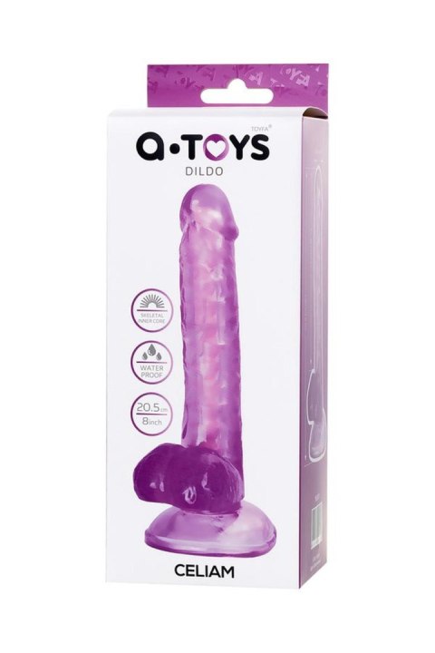 Realistic dildo A-Toys by TOYFA Celiam, TPE, purple, 20.5 cm TOYFA - Boys of Toys Sp. z o.o. (dystrybutor)