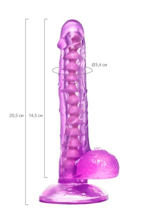 Realistic dildo A-Toys by TOYFA Celiam, TPE, purple, 20.5 cm TOYFA - Boys of Toys Sp. z o.o. (dystrybutor)