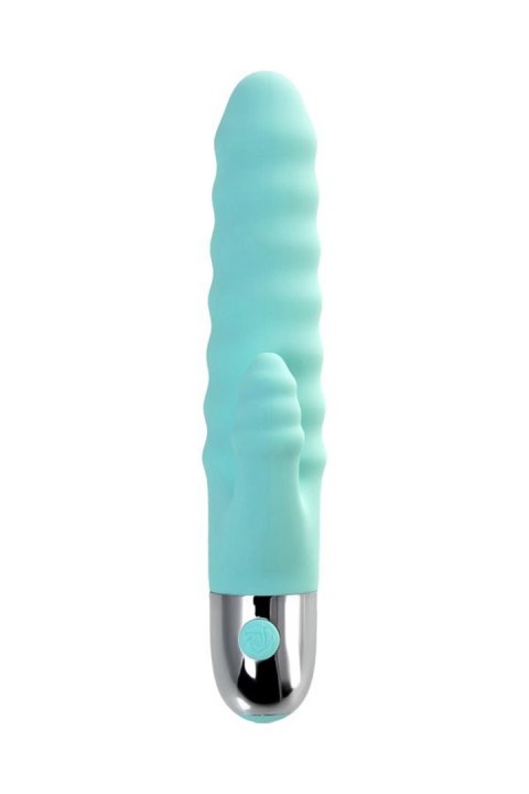 Relief vibrator with clitoral stimulation Flovetta Flax, silicone, mint, 17.5 cm TOYFA - Boys of Toys Sp. z o.o. (dystrybutor)