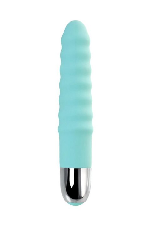 Relief vibrator with clitoral stimulation Flovetta Flax, silicone, mint, 17.5 cm TOYFA - Boys of Toys Sp. z o.o. (dystrybutor)