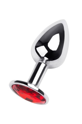 Silver anal plug TOYFA Metal,with a red gem TOYFA - Boys of Toys Sp. z o.o. (dystrybutor)