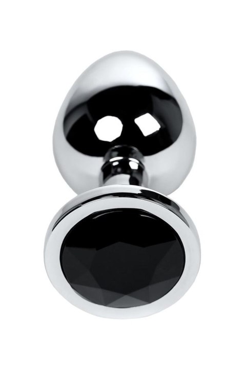 Silver anal plug TOYFA Metal with black round-shaped gem TOYFA - Boys of Toys Sp. z o.o. (dystrybutor)