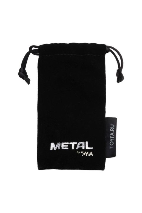 Silver anal plug TOYFA Metal with black round-shaped gem TOYFA - Boys of Toys Sp. z o.o. (dystrybutor)