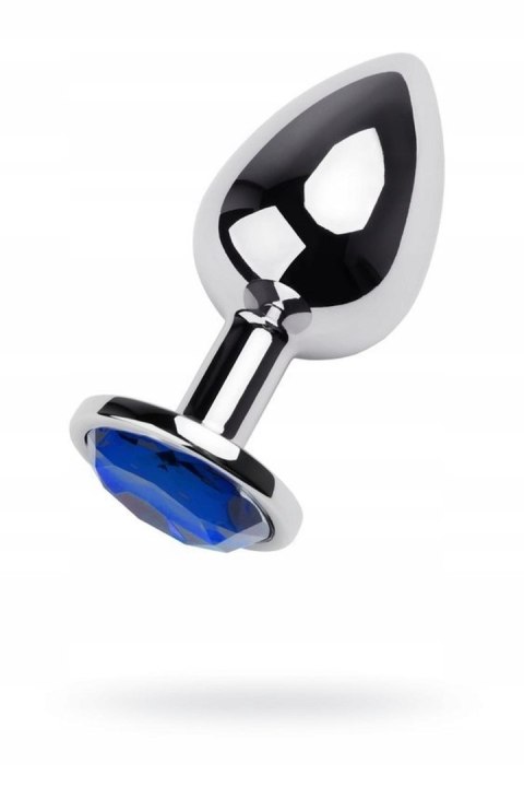 Silver anal plug TOYFA Metal with blue round-shaped gem TOYFA - Boys of Toys Sp. z o.o. (dystrybutor)
