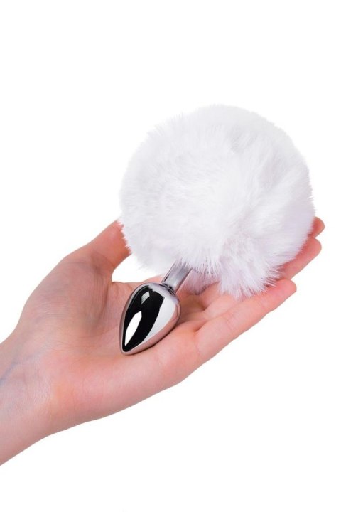 Silver anal plug TOYFA Metal with faux fur TOYFA - Boys of Toys Sp. z o.o. (dystrybutor)