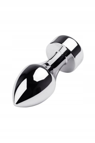 Silver anal plug TOYFA Metal with white round-shaped gem TOYFA - Boys of Toys Sp. z o.o. (dystrybutor)