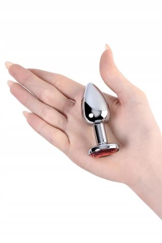 Silver anal plug with red gem TOYFA - Boys of Toys Sp. z o.o. (dystrybutor)