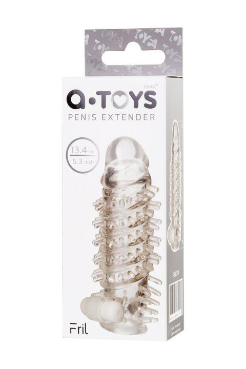Sleeve TOYFA A-Toys Fril, with vibro bullet, TPR, transparent, 13,4 cm TOYFA - Boys of Toys Sp. z o.o. (dystrybutor)
