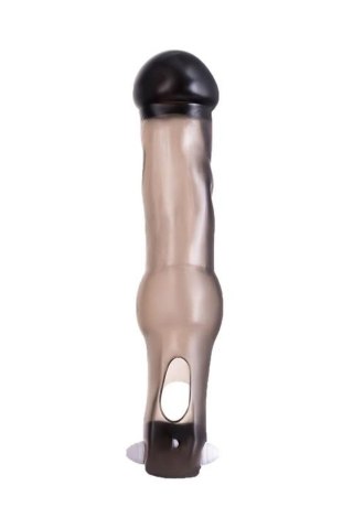 XToyFa XLover, Penis Sleeve, for increase in size with vibration, TPE, transparent black, 19.4 cm TOYFA - Boys of Toys Sp. z o.o. (dystrybutor)