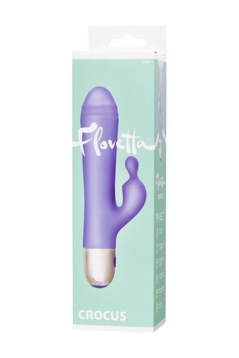 Vibrator with clitoral stimulation Flovetta Crocus, silicone, purple, 17.5 cm TOYFA - Boys of Toys Sp. z o.o. (dystrybutor)