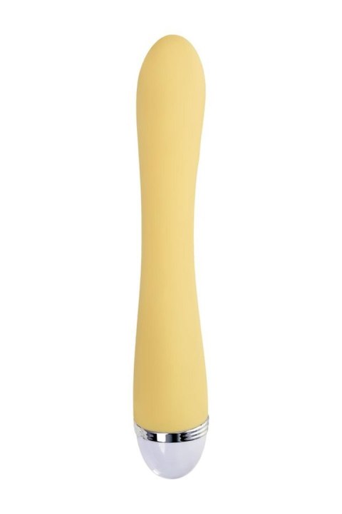 Vibrator with clitoral stimulator Flovetta by Toyfa Aster, silicone, yellow, 22 cm TOYFA - Boys of Toys Sp. z o.o. (dystrybutor)