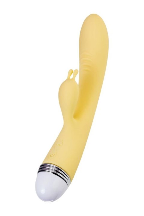 Vibrator with clitoral stimulator Flovetta by Toyfa Aster, silicone, yellow, 22 cm TOYFA - Boys of Toys Sp. z o.o. (dystrybutor)