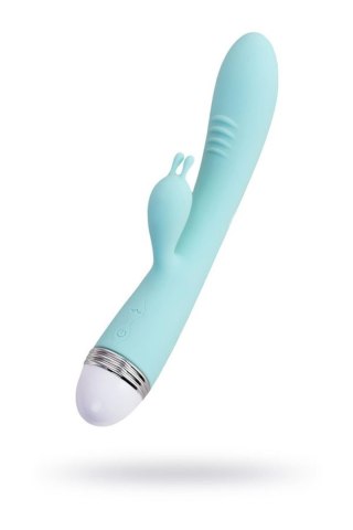 Vibrator with clitoral stimulator Flovetta by Toyfa Iris, silicone, mint, 22 cm TOYFA - Boys of Toys Sp. z o.o. (dystrybutor)