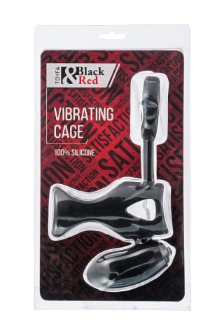Black & Red, Penis ring with vibration, clitoral stimulation, silicone, black 14.5 cm TOYFA - Boys of Toys Sp. z o.o. (dystrybutor)