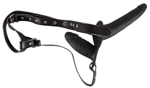 Double Strap On Black Silicone ORION