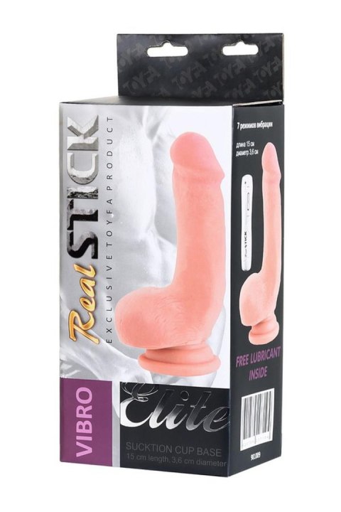 RealStick Elite, Gerard vibrator, TPR, flesh, 18,5 cm TOYFA - Boys of Toys Sp. z o.o. (dystrybutor)