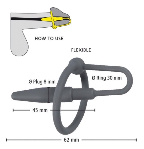 Penis Plug with Glans Ring ORION