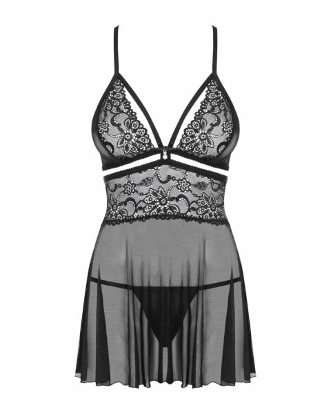 Bielizna-838-BAB-1 babydoll i stringi czarna S/M Obsessive - Amocarat Sp. z o.o.