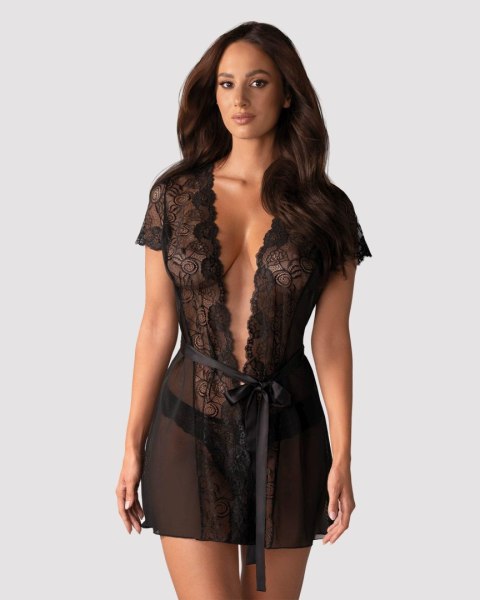 Bielizna-Alluria peniuar i stringi L/XL Obsessive - Amocarat Sp. z o.o.