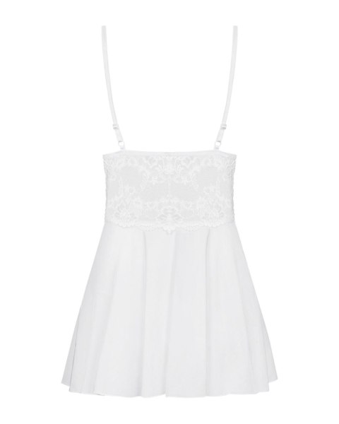 Bielizna-810-BAB-2 babydoll i stringi biała S/M Obsessive - Amocarat Sp. z o.o.