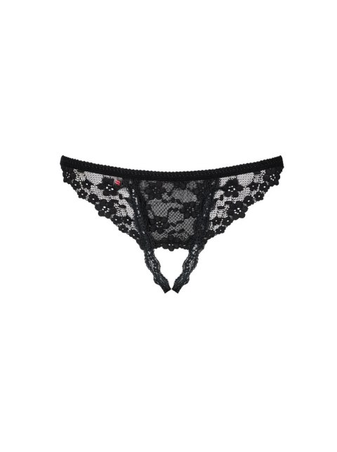 Bielizna-Letica stringi otwarte czarne L/XL Obsessive - Amocarat Sp. z o.o.