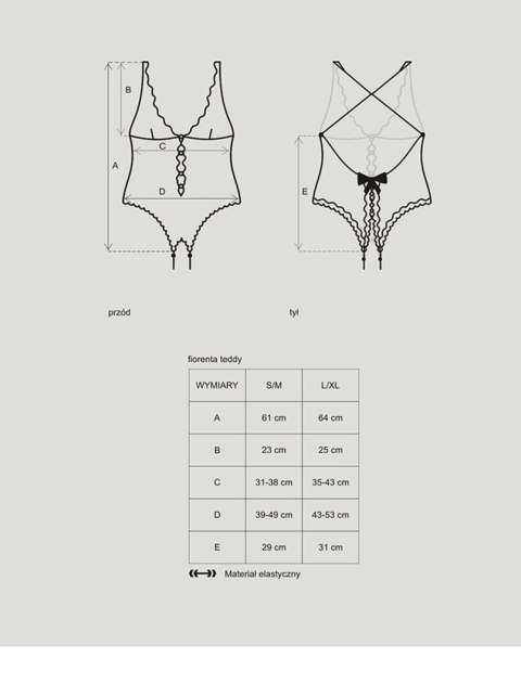 Bielizna-Fiorenta body L/XL Obsessive - Amocarat Sp. z o.o.