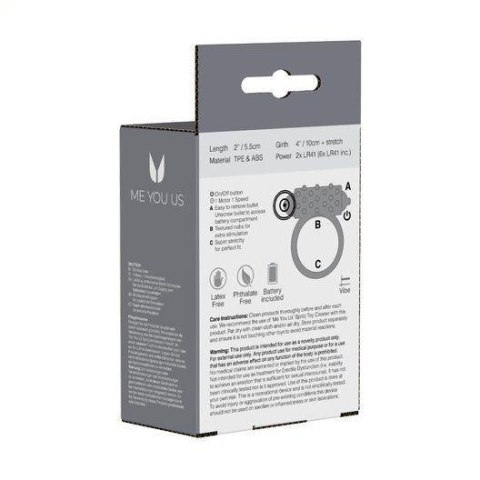 Pierścień- Me You Us Classic Smoke Cock Ring Smoke ABS - Intimate Distribution (dystrybutor)