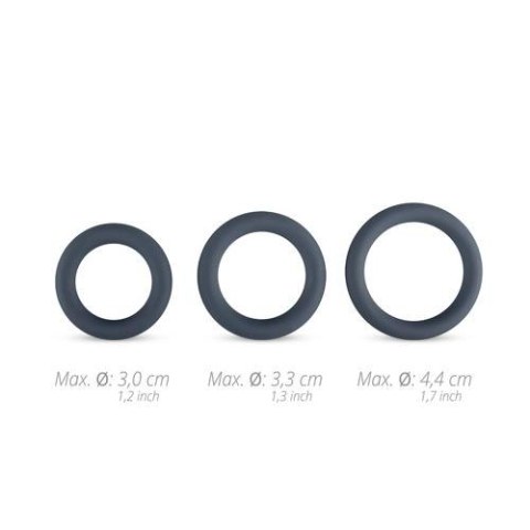 3-Piece Cock Ring Set - Grey ONE-DC B.V.