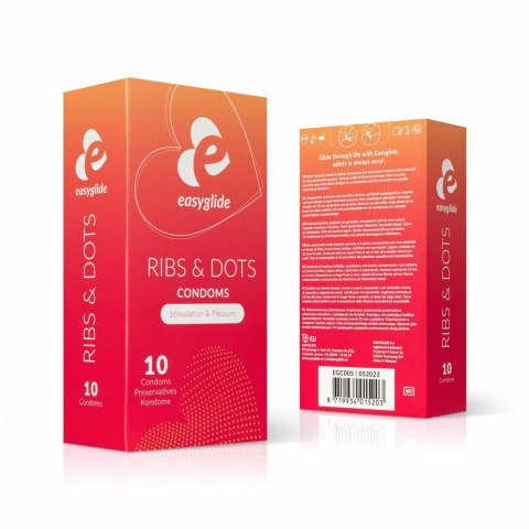 EasyGlide - Ribs and Dots Condoms 10 pcs ONE-DC B.V.