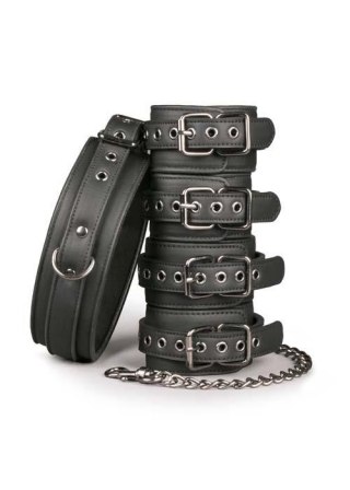 Kajdanki-Fetish set with collar, ankle- and wrist cuffs ONE-DC B.V.