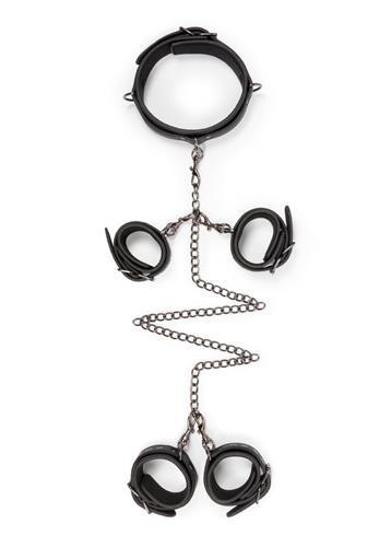 Kajdanki-Fetish set with collar, ankle- and wrist cuffs ONE-DC B.V.