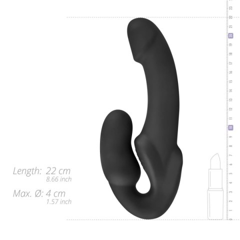 No-Parts - Morgan Strapless Strap-On Dildo - 22 cm - Black ONE-DC B.V.
