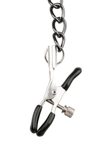 Wiązania-Leather Collar With Nipple Chains ONE-DC B.V.