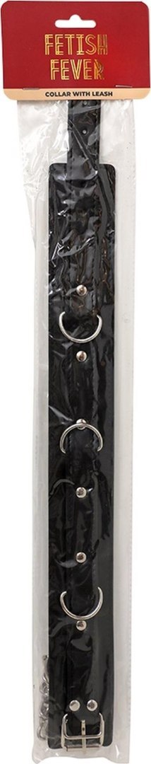 Fetish Fever - Collar with leash - Black Intimate Distribution