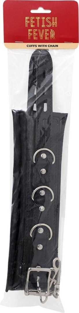 Fetish Fever - Cuffs with chain - Black Intimate Distribution