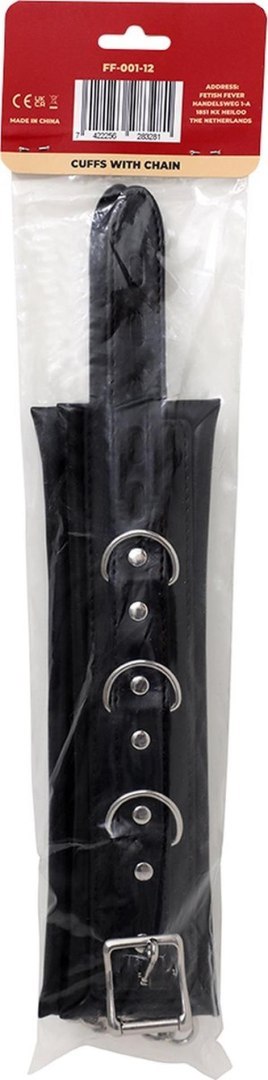 Fetish Fever - Cuffs with chain - Black Intimate Distribution