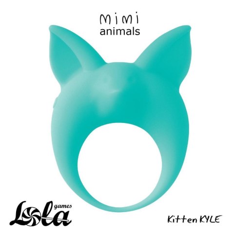 Pierścień- Vibrating Cockring MiMi Animals Kitten Kyle Green Intimate Distribution