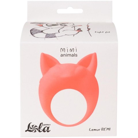 Pierścień- Vibrating Cockring MiMi Animals Lemur Remi Orange Intimate Distribution