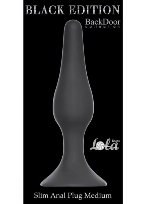 Plug-Slim Anal Plug Medium Black Intimate Distribution