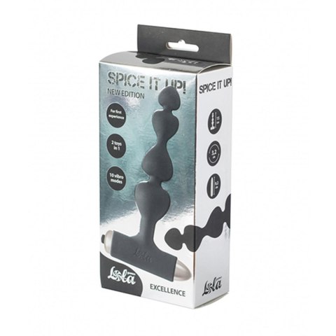 Vibrating Anal Plug Spice it up New Edition Excellence Black Intimate Distribution