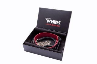 Wiązania-WHIPS obroża damska z ćwiekami i smyczą WHIPS - PPH GRAS